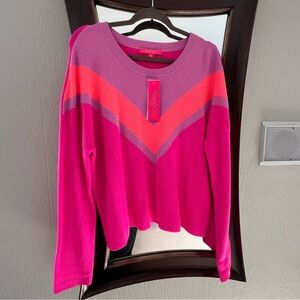 LILLY PULITZER bright sweater pink orange lavender nwt SZ xl